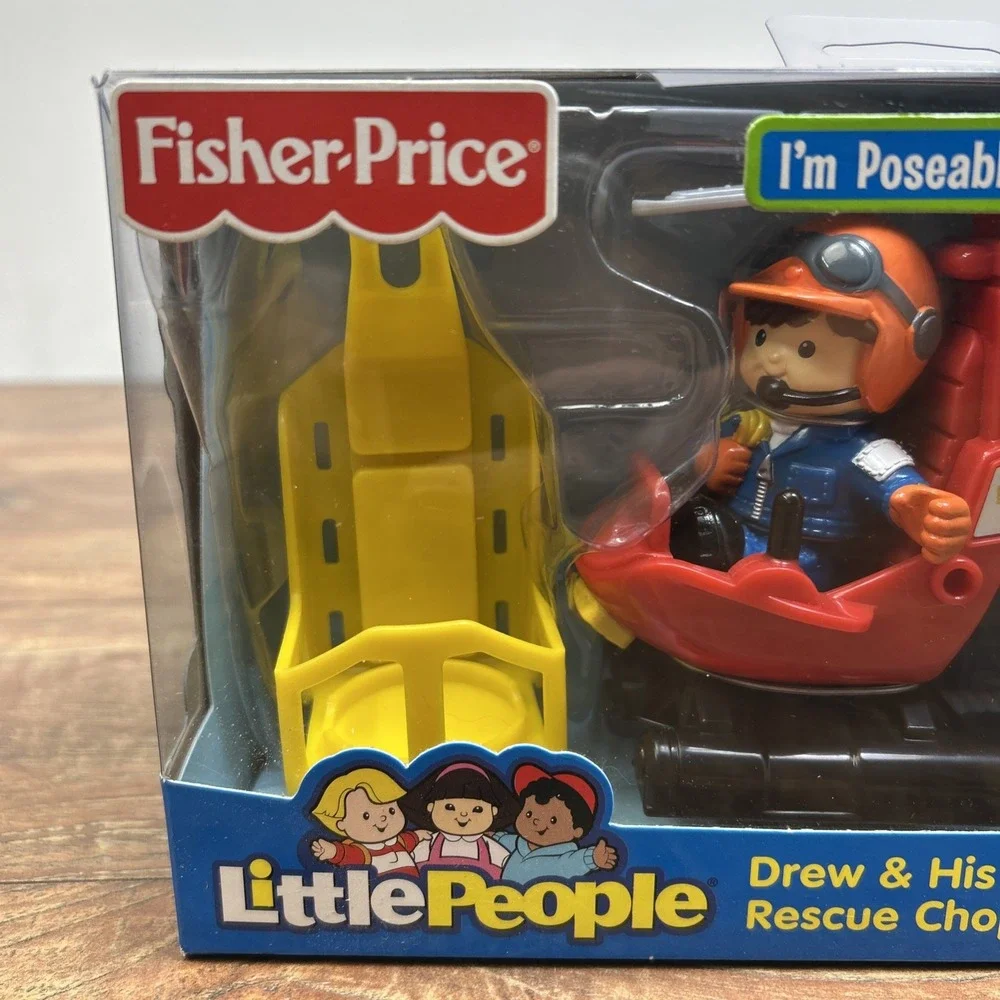 LITTLE PEOPLE DREW & HIS RESCUE CHOPPER By FISHER PRICE 2007 NEW L4793